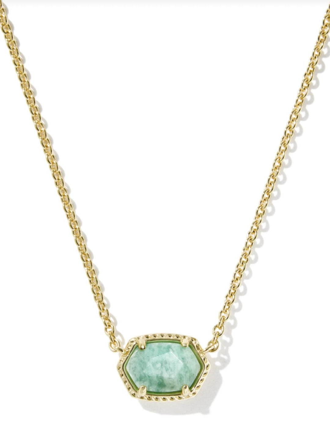 mint green stone necklace