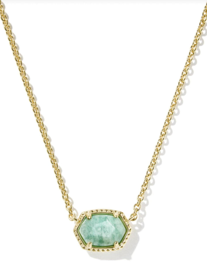 mint green stone necklace