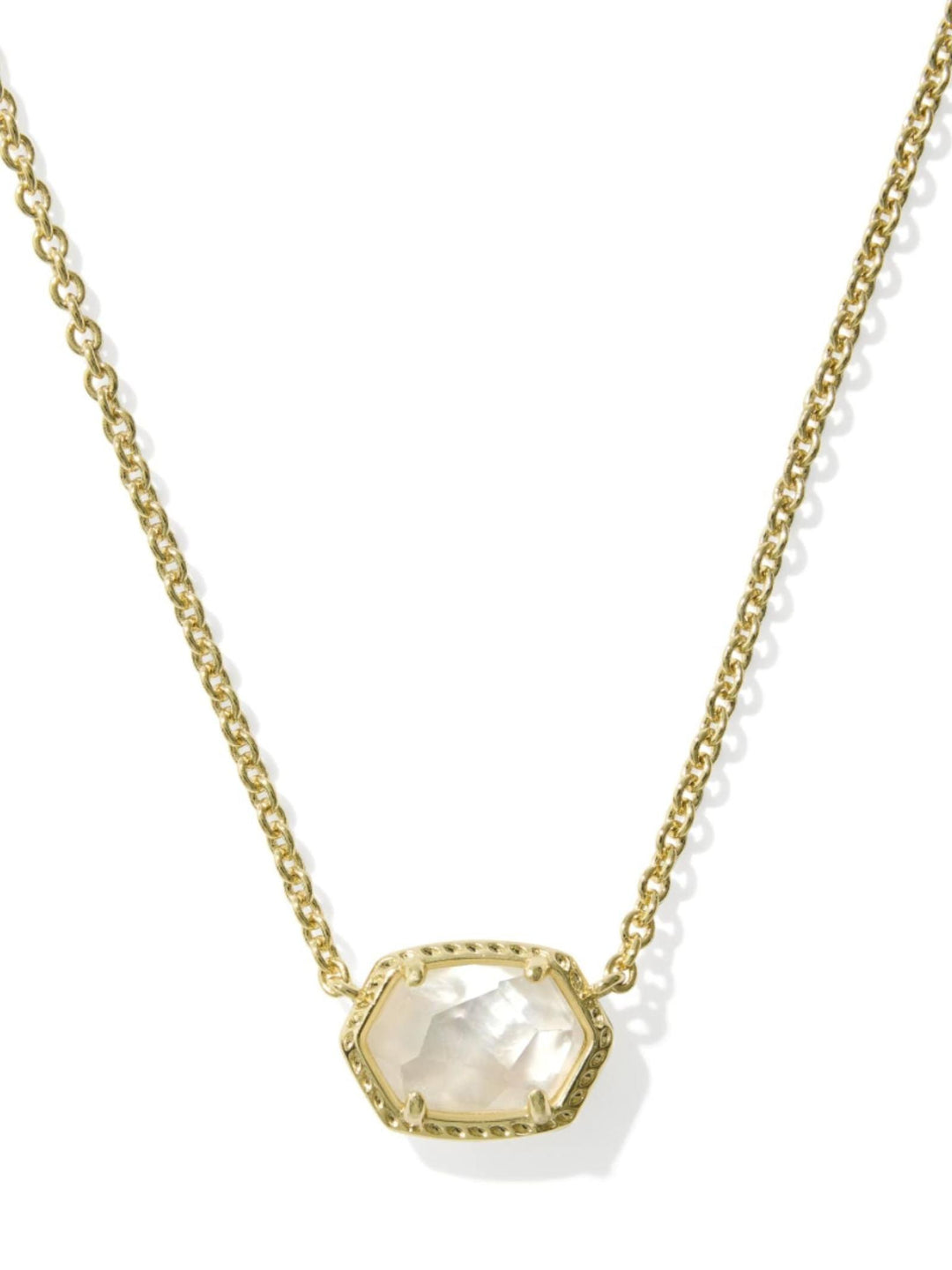 gold geo shaped mini pendant necklace