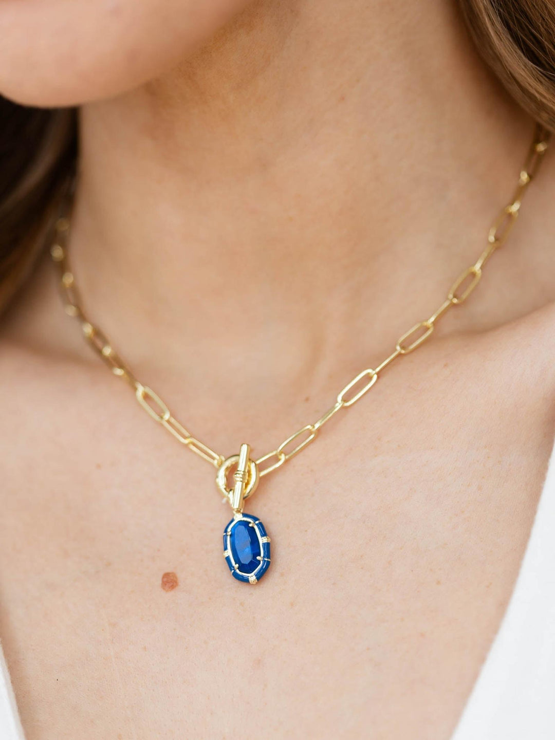 Kendra Scott Elisa Enamel Chain Link Necklace