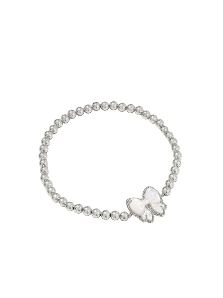 silver bow bracelet