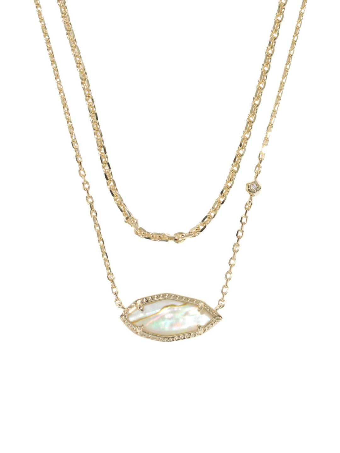 gold stone necklace
