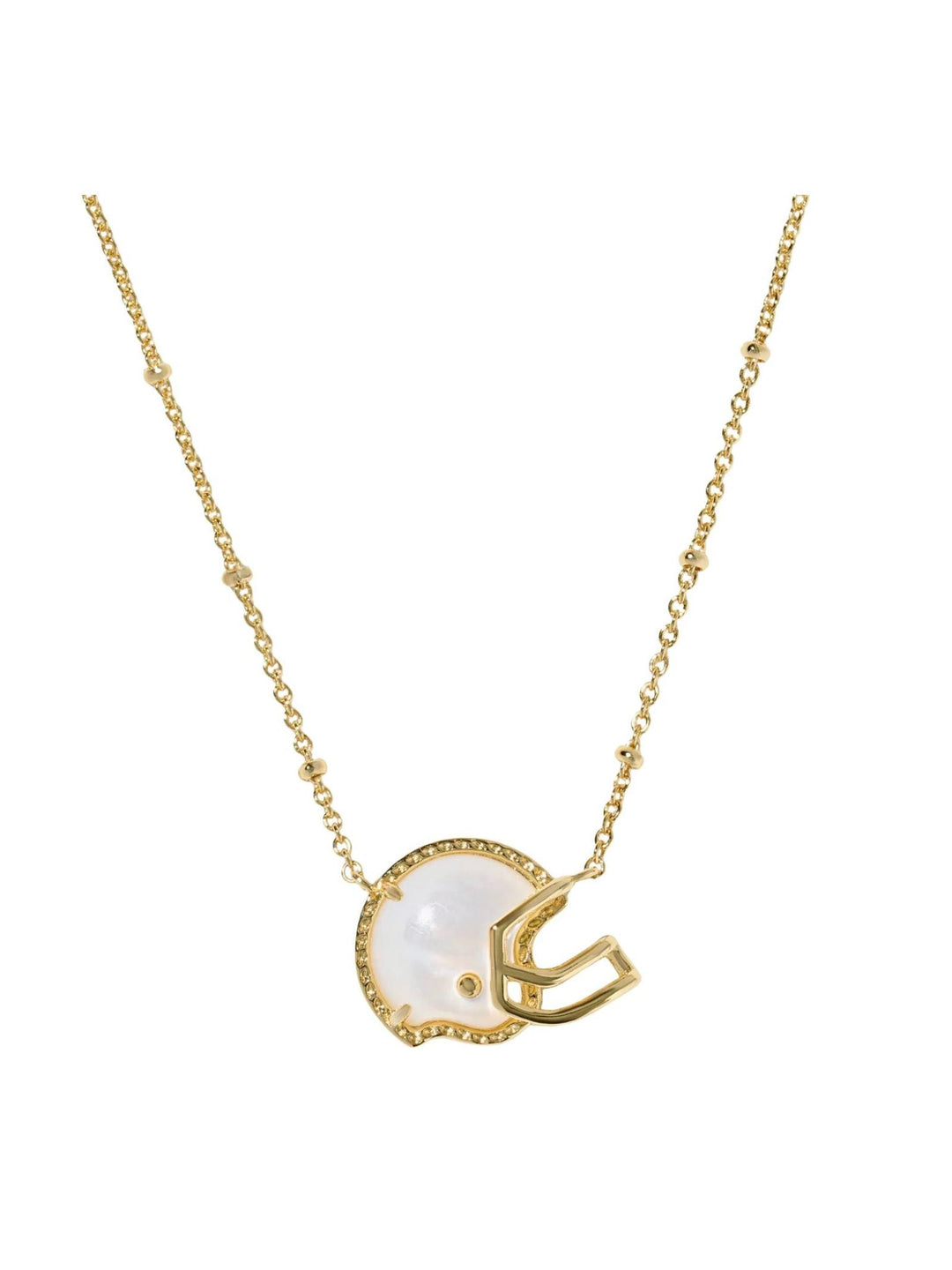 gold football helmet necklace