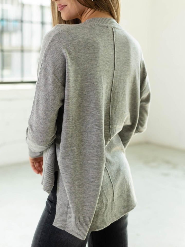 lightweight step hem cardigan
