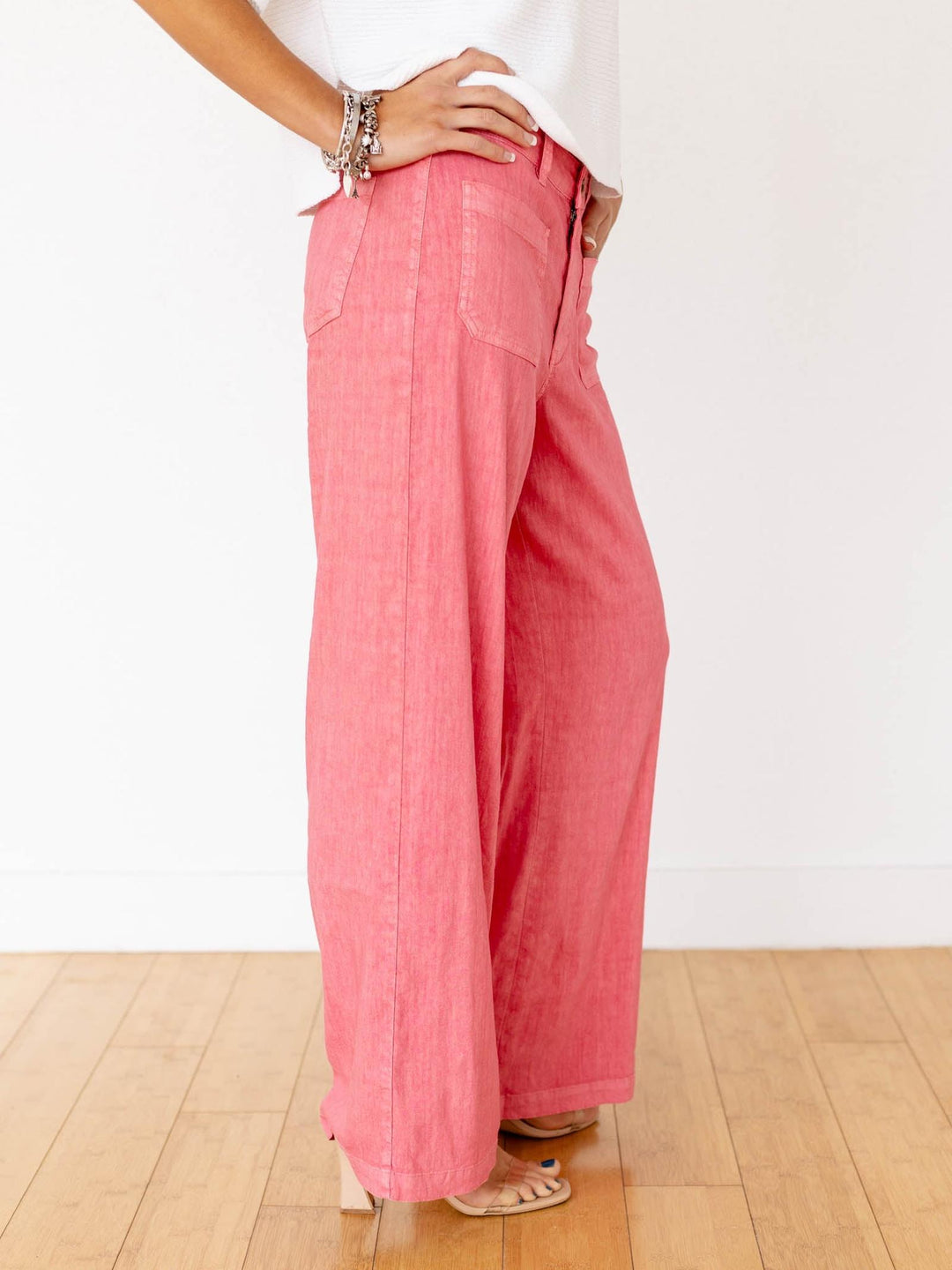 linen blend pant