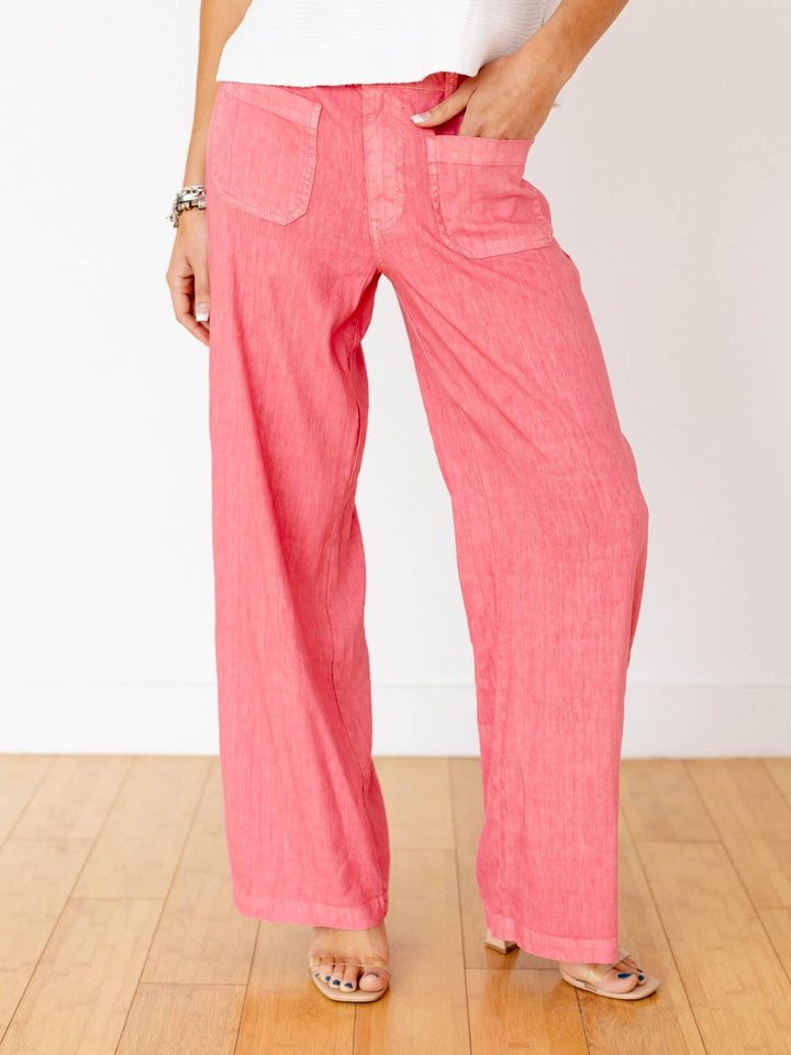 linen blend pant