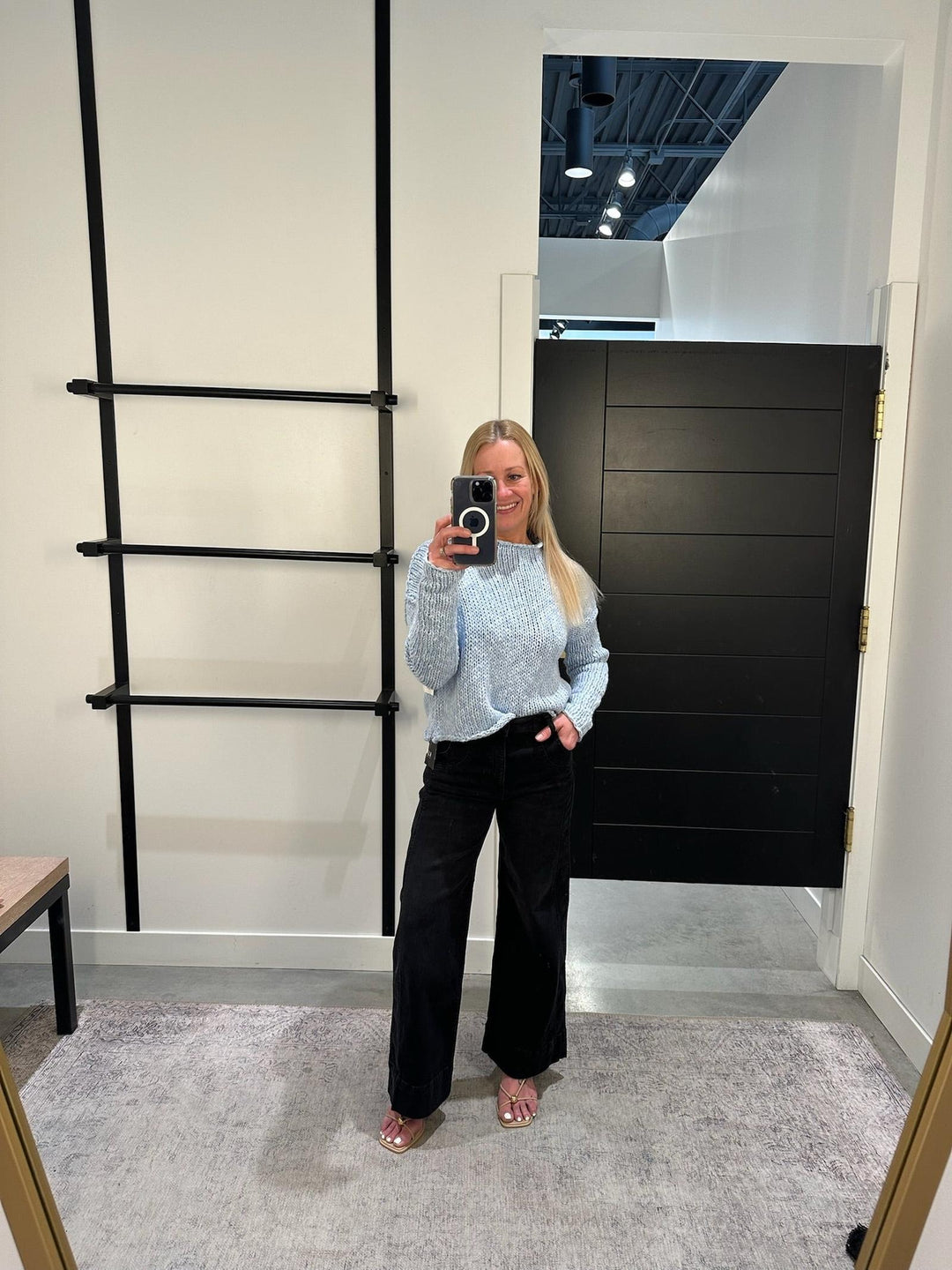 KUT Glittering Meg Double Front Wide Hem
