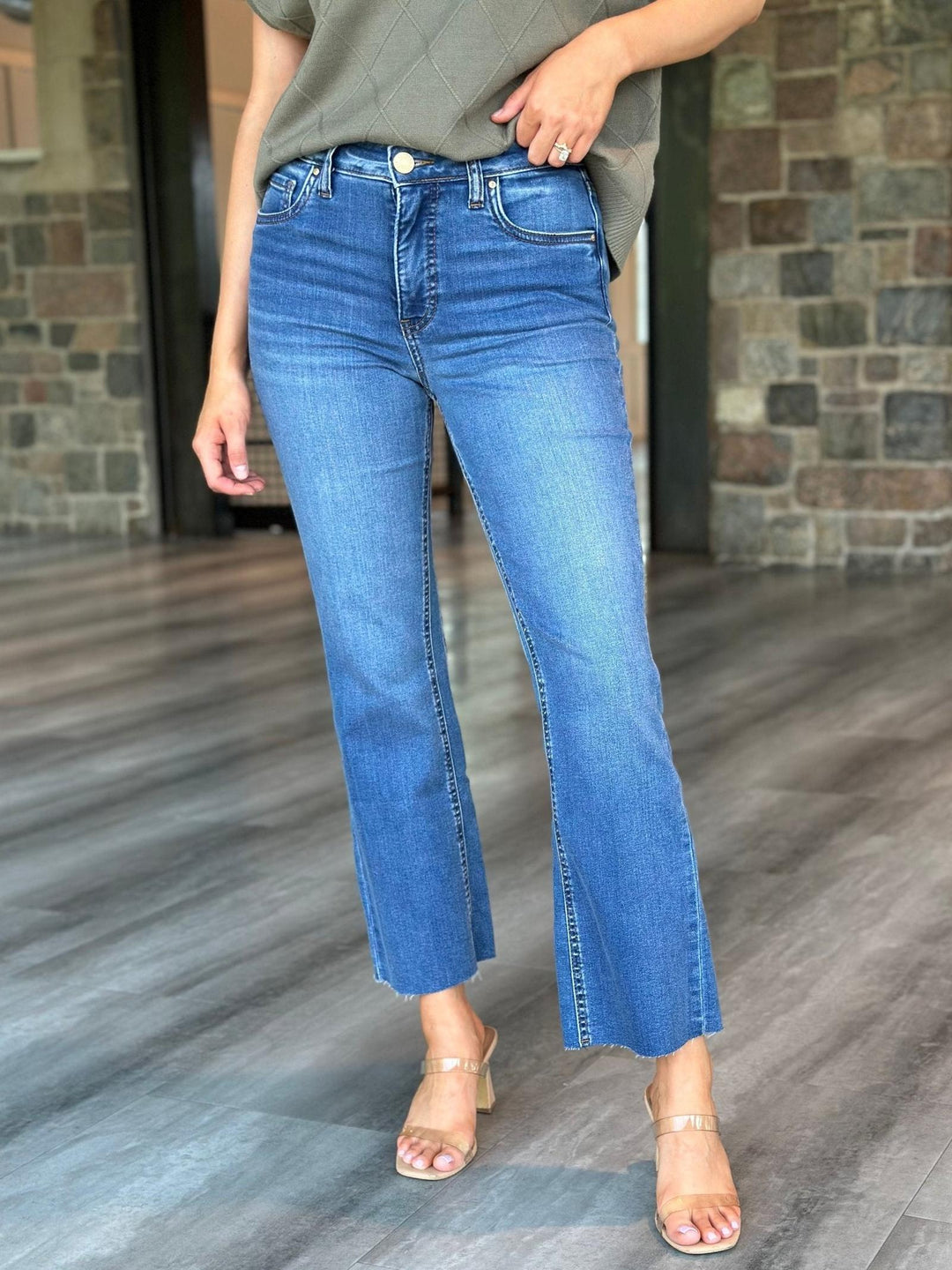 medium wash denim