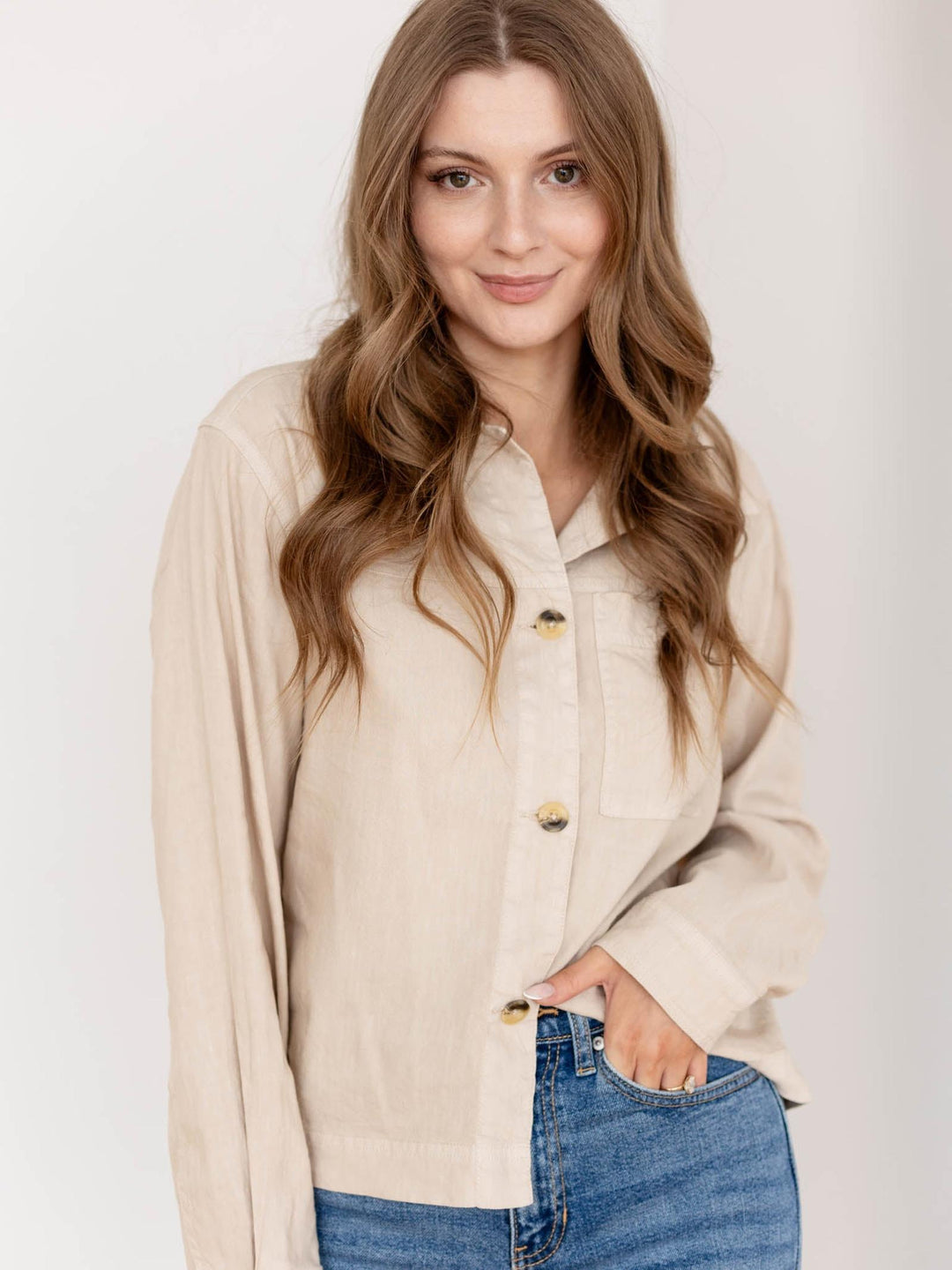 linen blend jacket