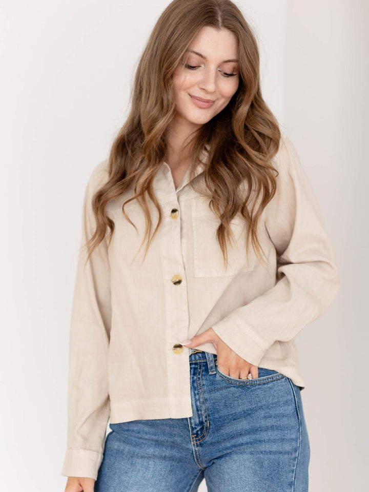 linen blend jacket