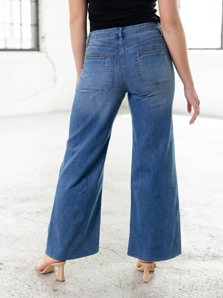 KUT Sunny Meg High Rise Patch Pocket Wide Leg