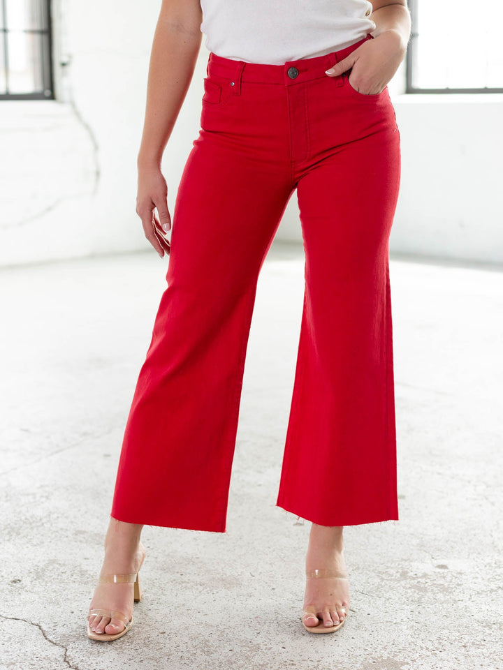 KUT Tomato Meg High Rise Fab Ab Wide Leg Jean