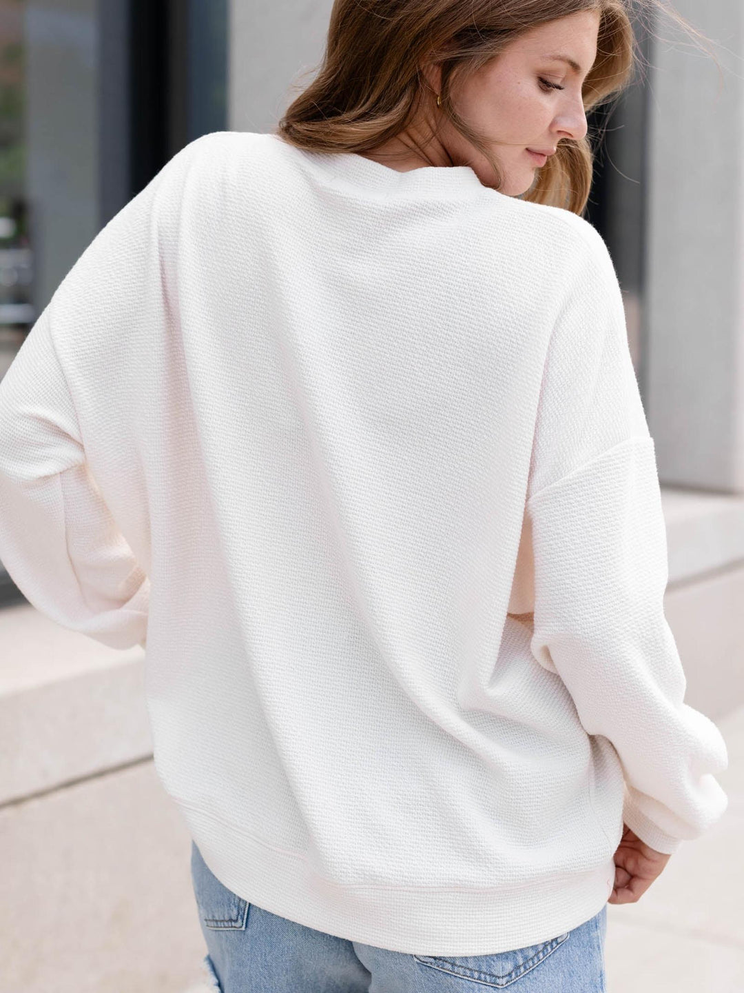 Lake Weekend Graphic Cloudy Knit Top