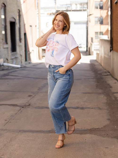 lakes colorful graphic tee