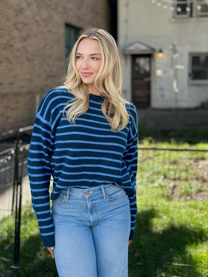Laura Striped Crew Sweater