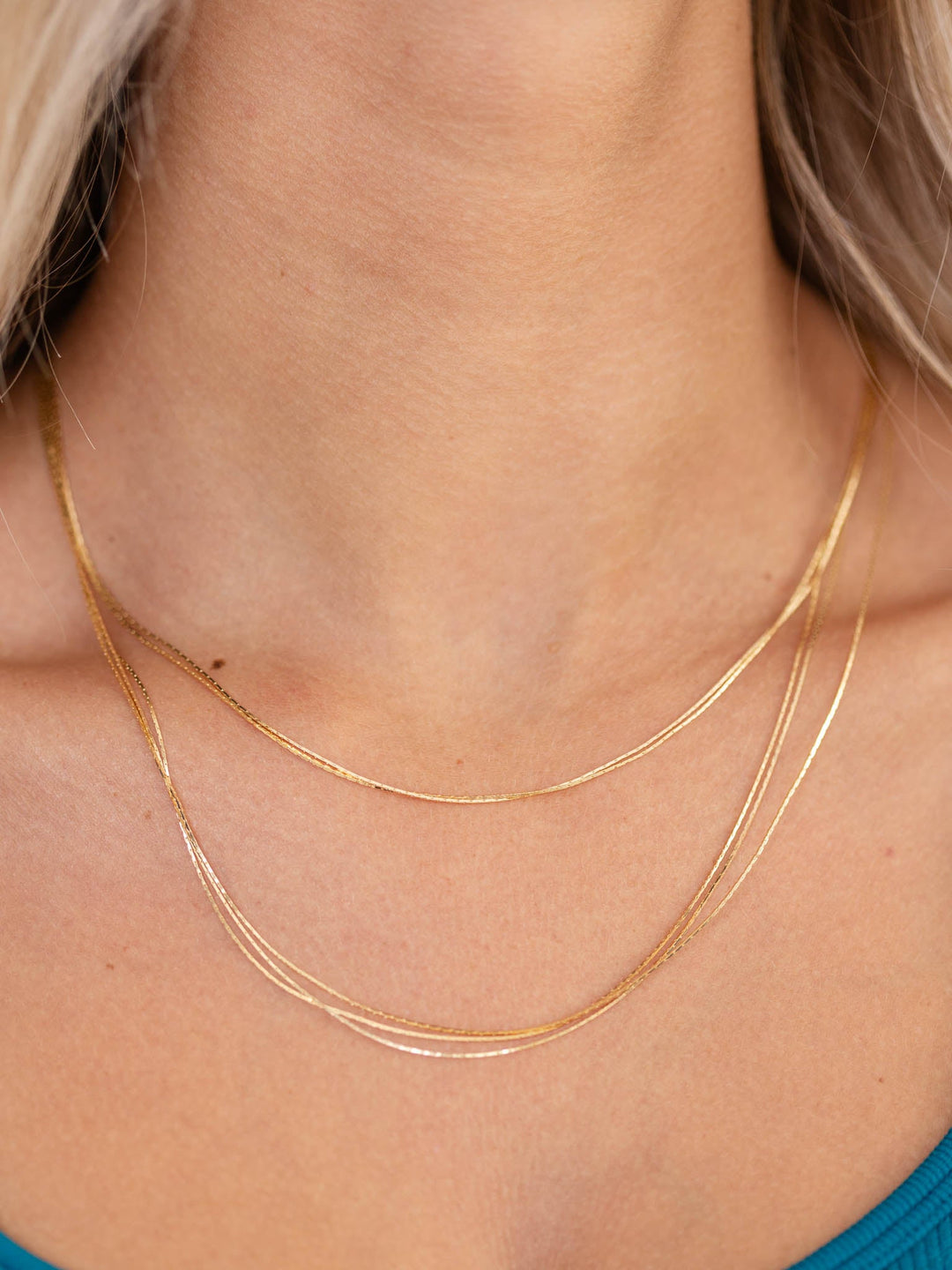 Layered Dainty Chain NecklaceNecklace