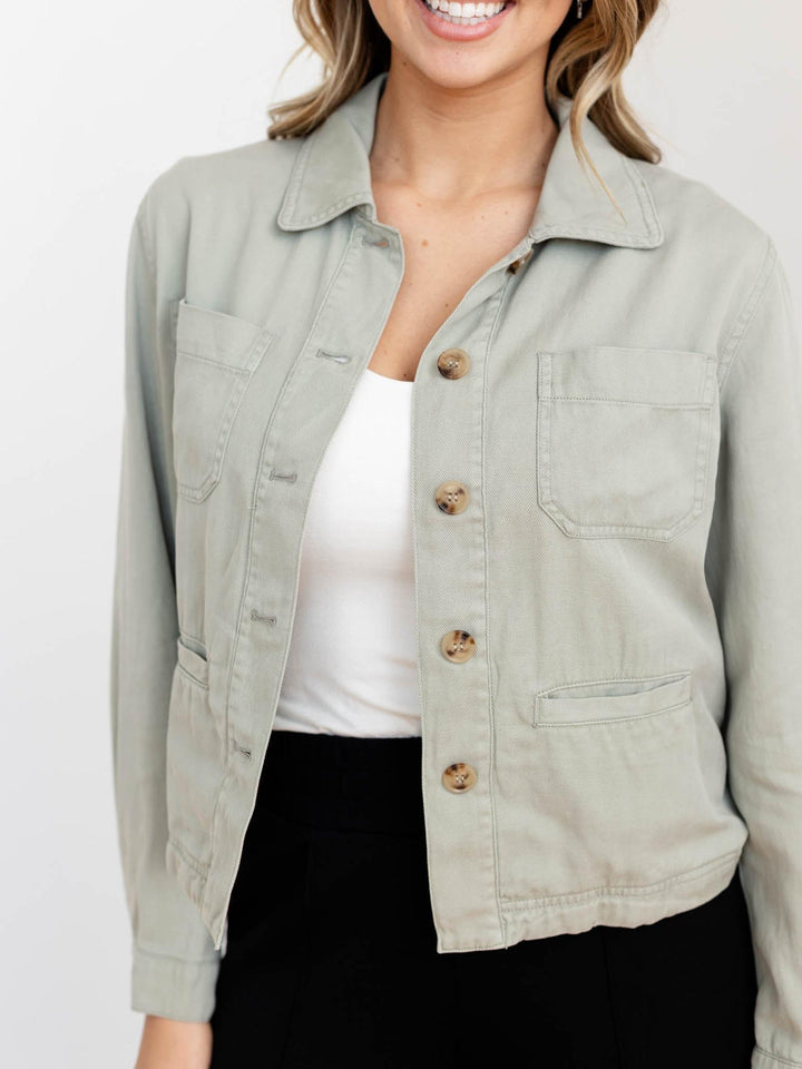 Linen Blend Safari Jacket