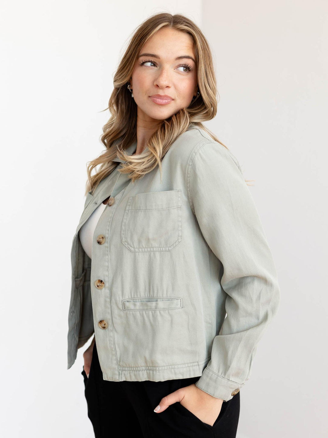 Linen Blend Safari Jacket