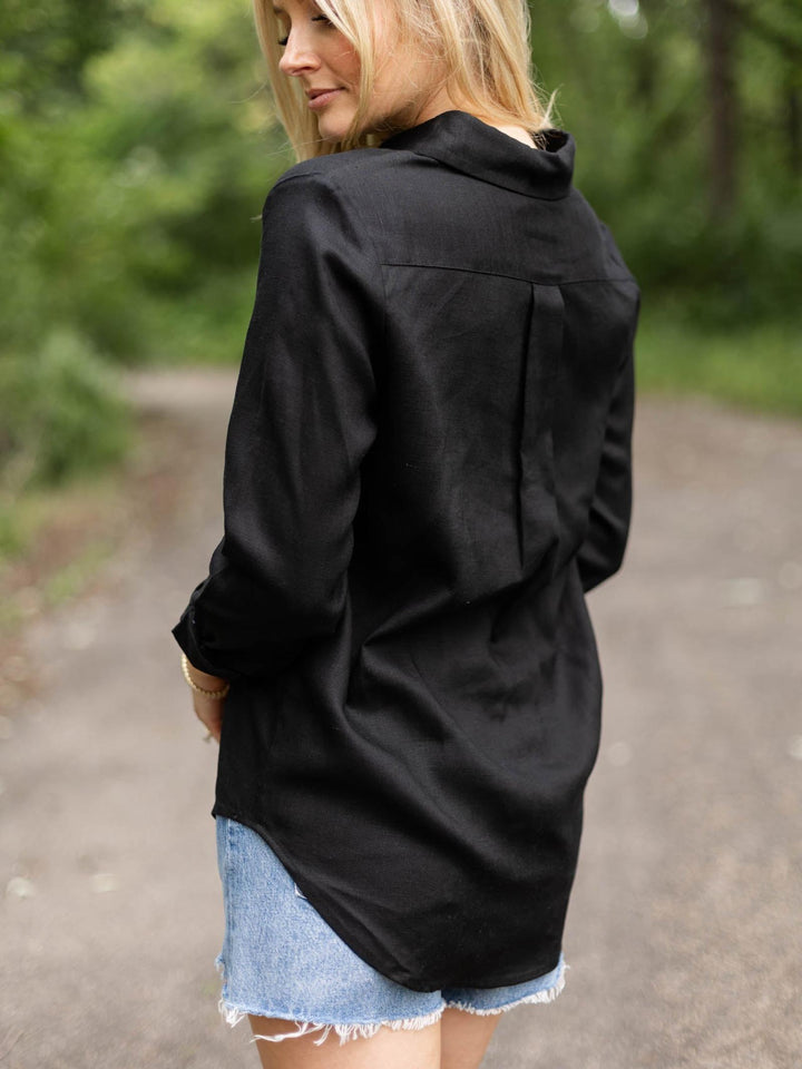 Linen Long Sleeve Button Down Shirt