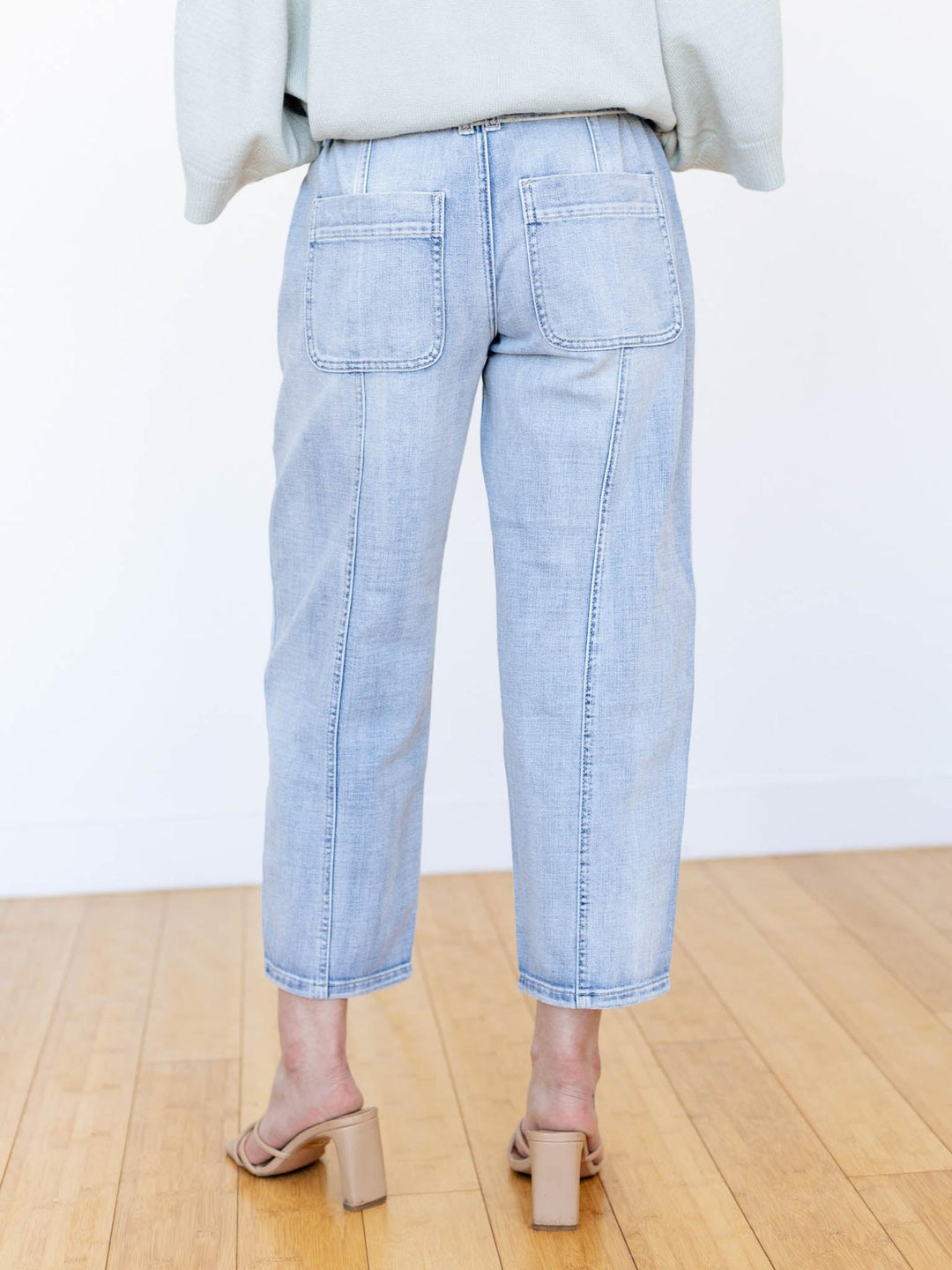 light wash cropped denim