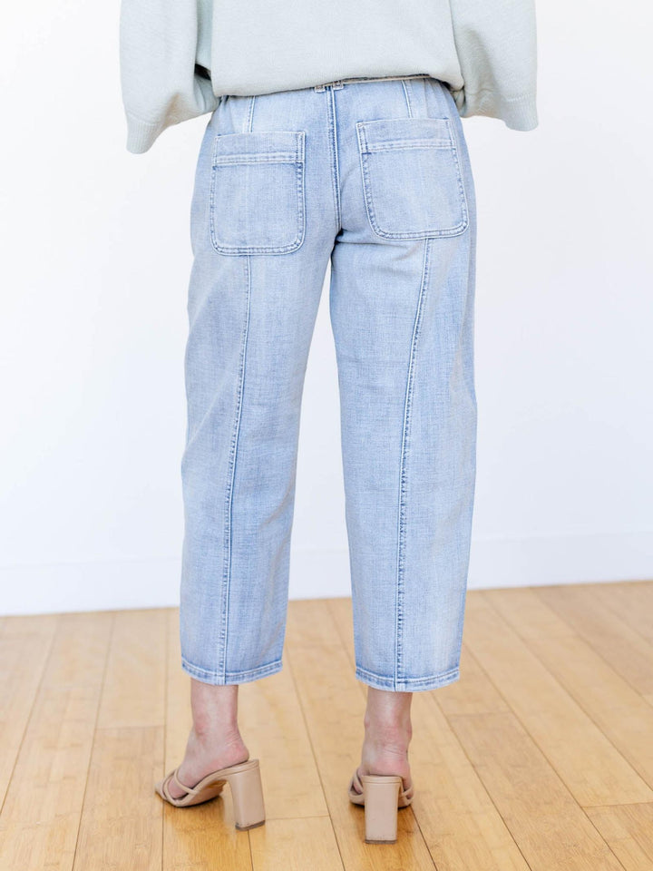 light wash cropped denim