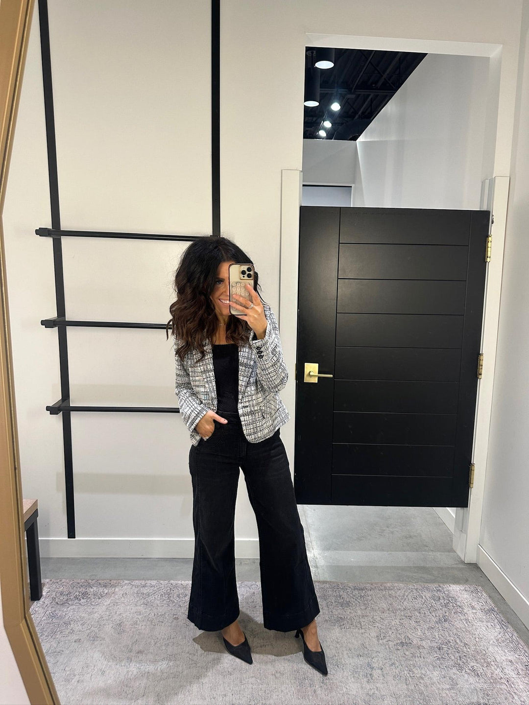 KUT Glittering Meg Double Front Wide Hem