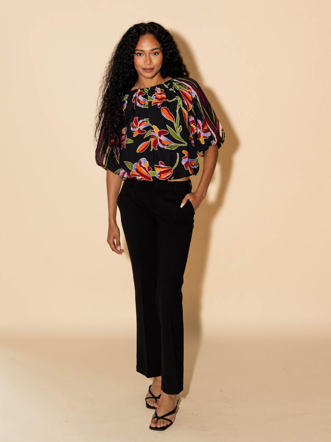 black bootcut flare trouser