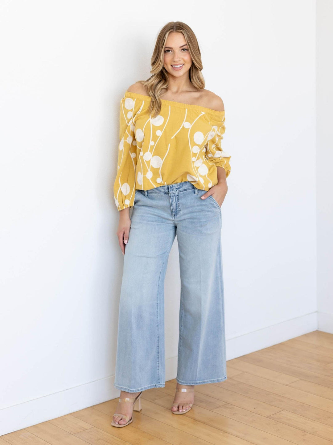 light wash soft wide leg jeans