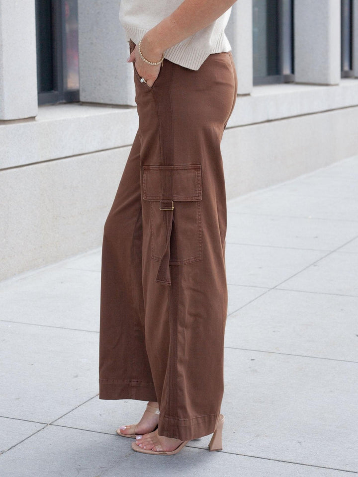Liverpool Mid Rise Cargo Wide Leg