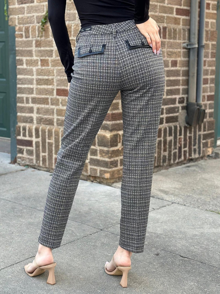 Liverpool Mid Rise Leather Trim Trouser Flare