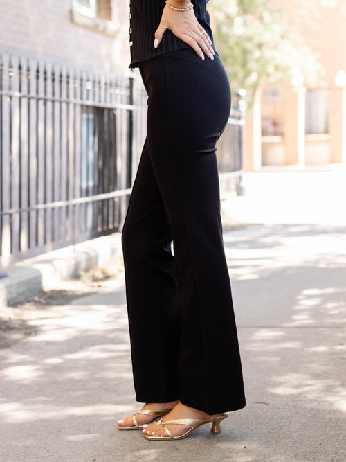 black flared dressy pant