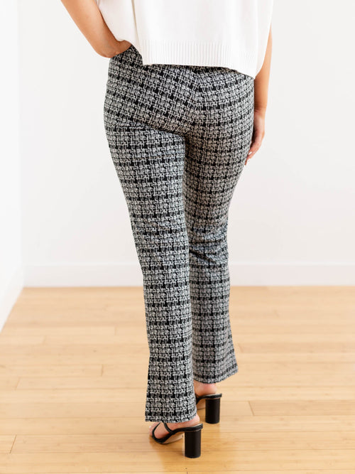 Liverpool Pearl Plaid FlareNon - Denim bottoms