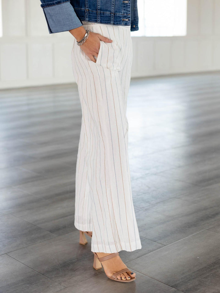 striped lightweight pant