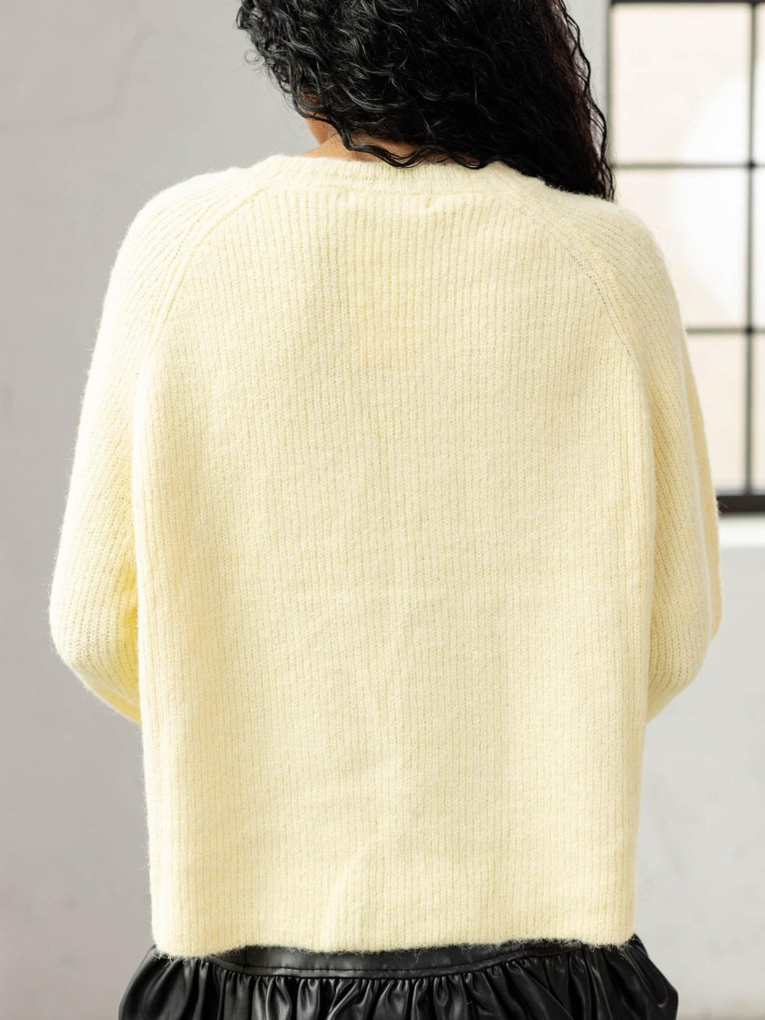 super soft and fuzzy yellow sweater