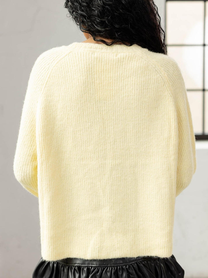 super soft and fuzzy yellow sweater