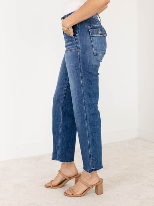 Lovervet Superb High Rise Crop UtilityDenim jeans