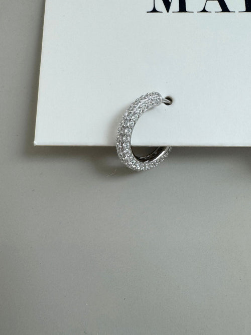 silver small hoop earring