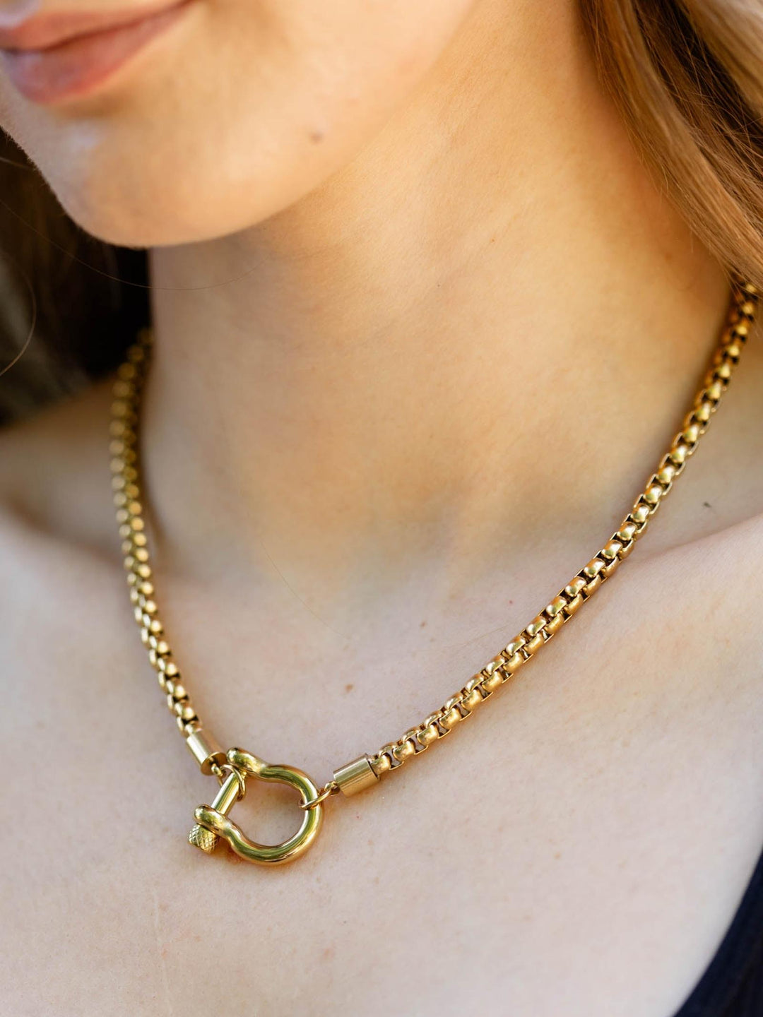 Luxe Pendant Box Chain Necklace