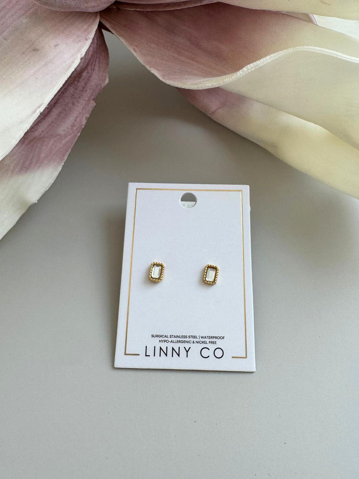 rectangular stud earring