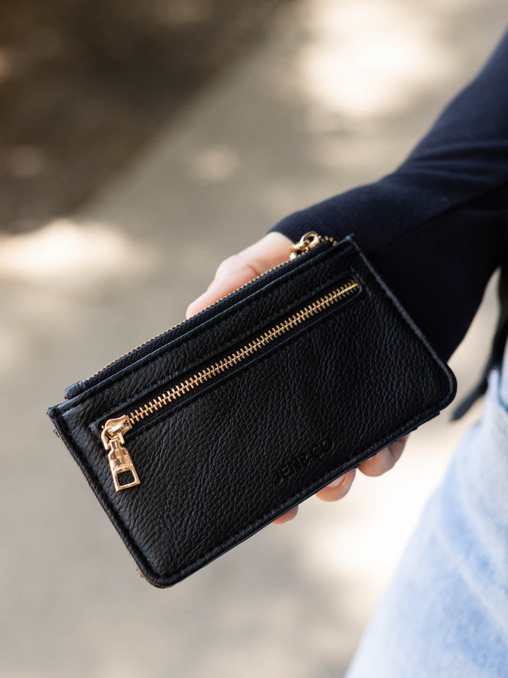 black card holder wallet