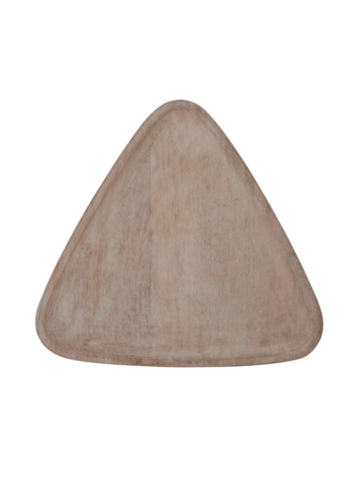 wood triangle serving board