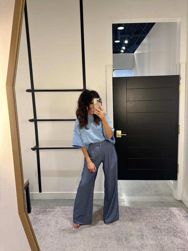 Skies Are Blue Wide Leg Striped Pant