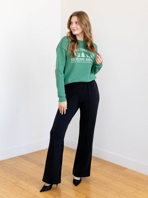 green merry christmas sweatshirt