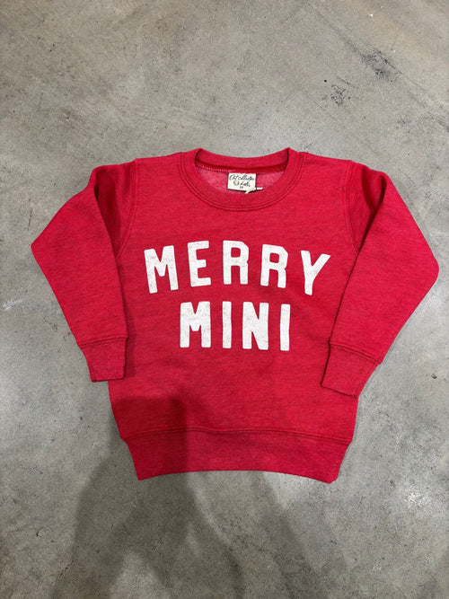 merry mini graphic sweatshirt