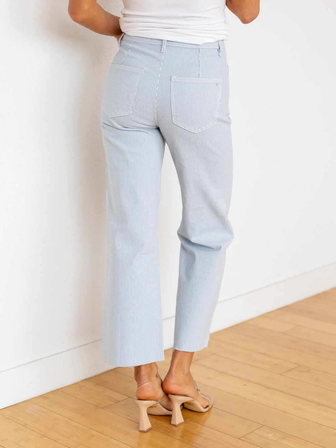 pinstripe denim
