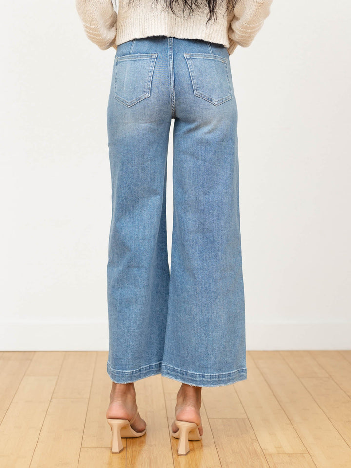 MICA Blue Rock High Rise Ankle Wide Leg