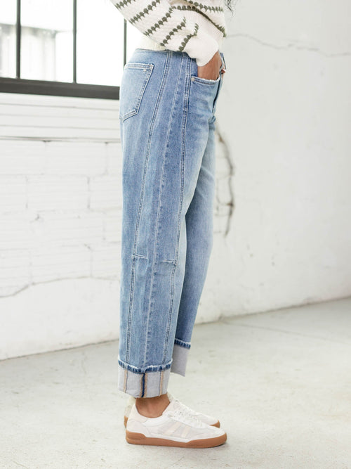 barrel cuff denim