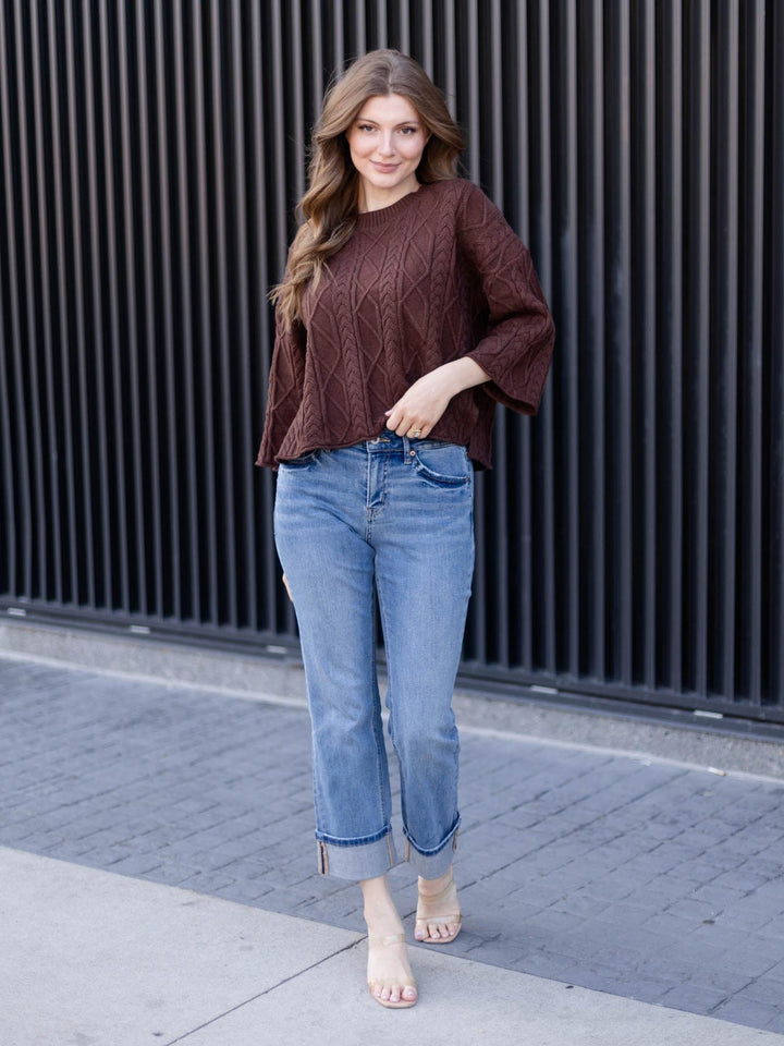 MICA Fiord Mid Rise Straight Crop Cuffed Hem