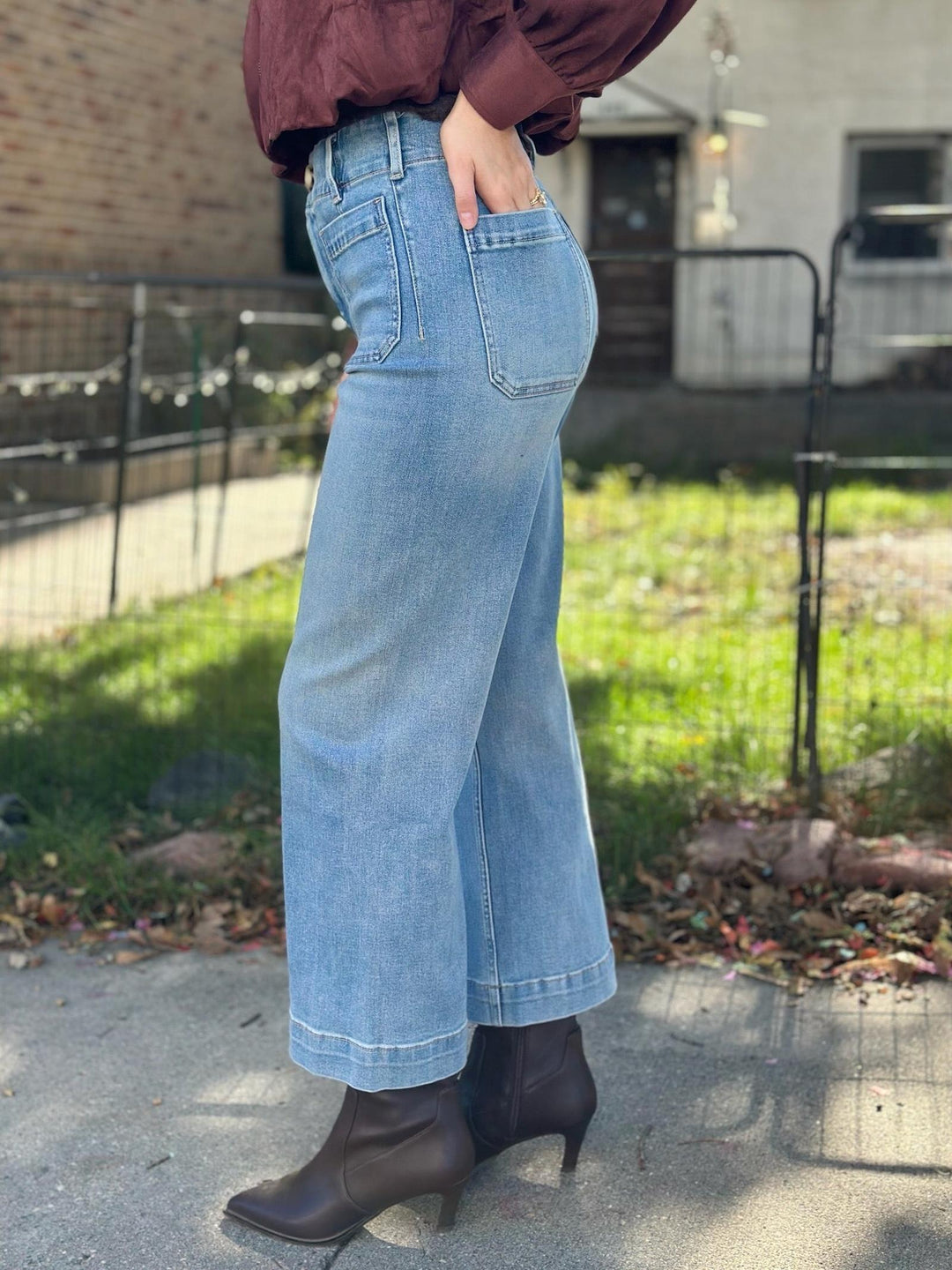MICA Pickled Bluewood High Rise Cropped Patch Pocket