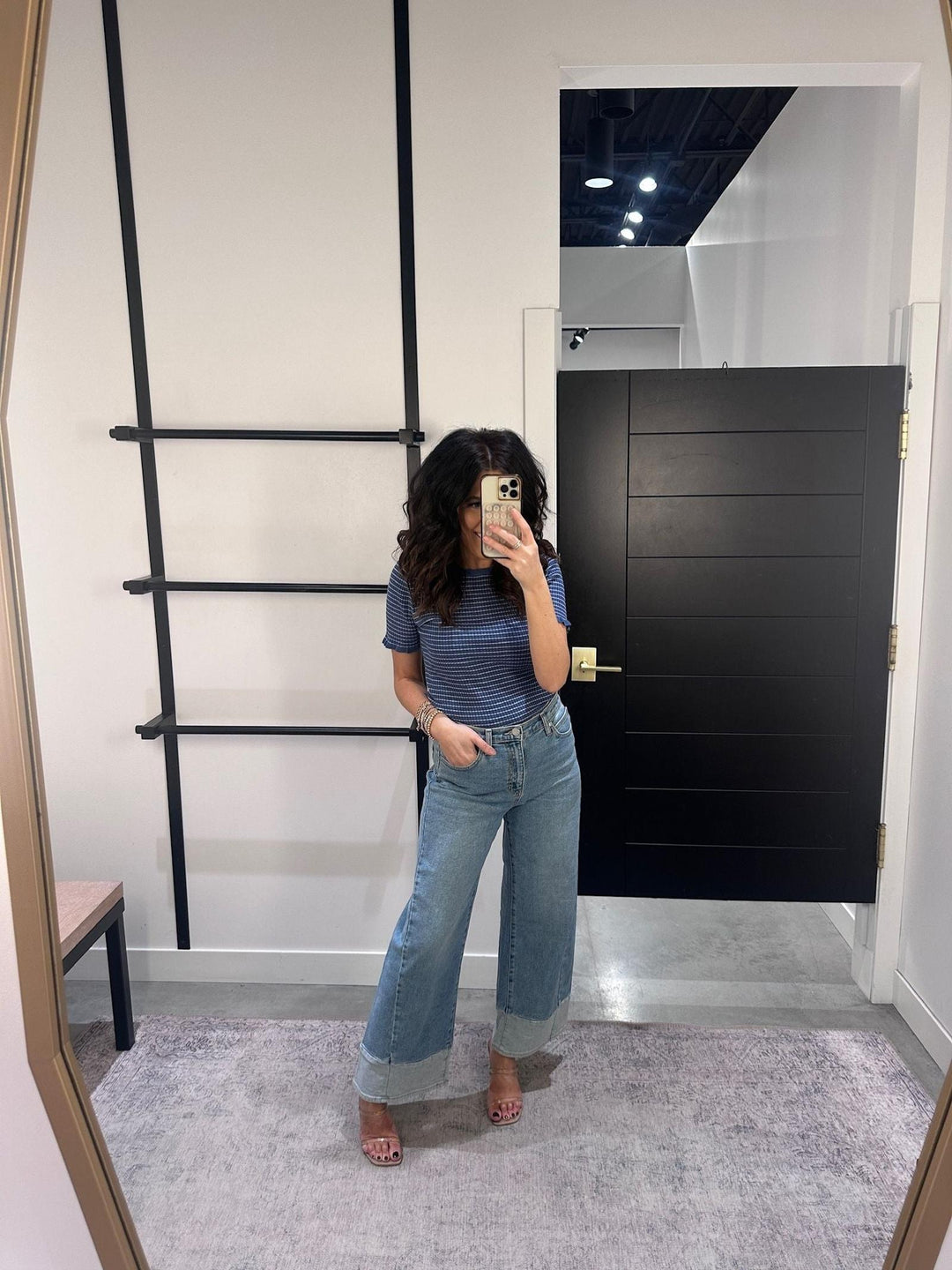 fitted ruffle sweater top